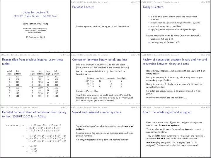 previous lecture today s lecture slides for lecture 3