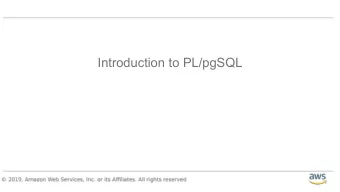 Introduction to PL/pgSQL  Procedural Language Overview  PostgreSQL allows user-defined functions