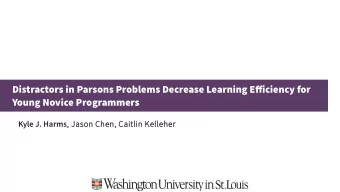 D  i  s  t  r  a  c  t  o  r  s  i  n  P  a  r  s  o  n  s  P  r  o  b  l  e  ms  D  e  c  r  e  a