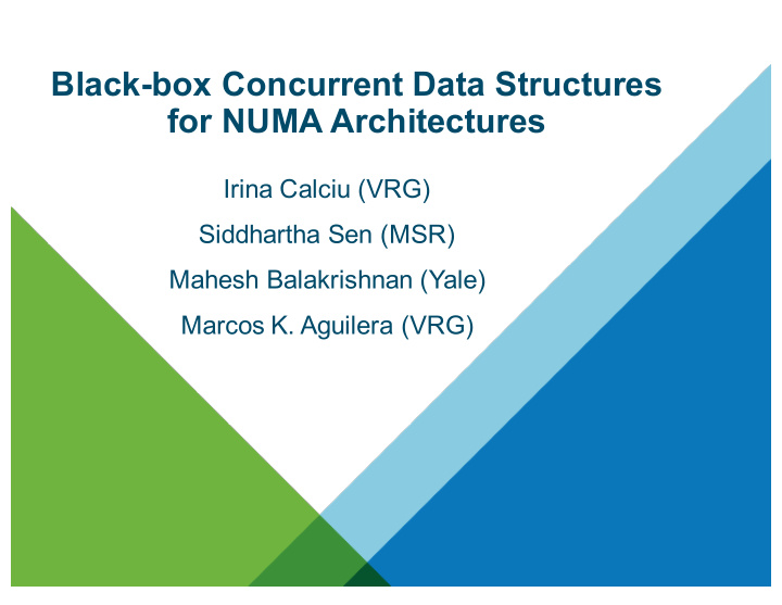 black box concurrent data structures for numa