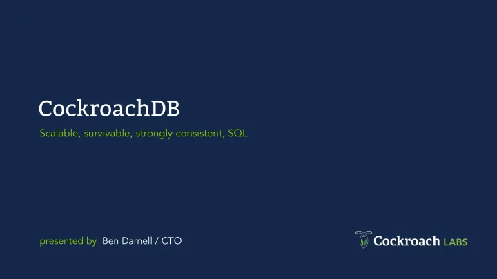cockroachdb