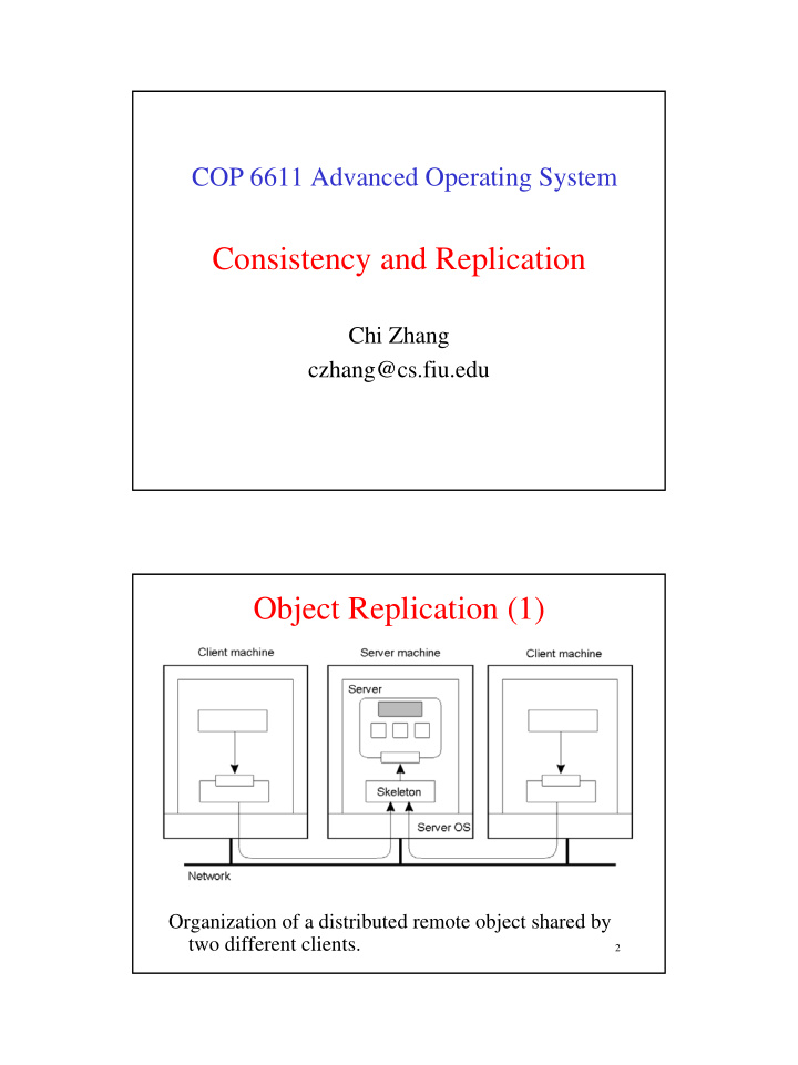 consistency and replication