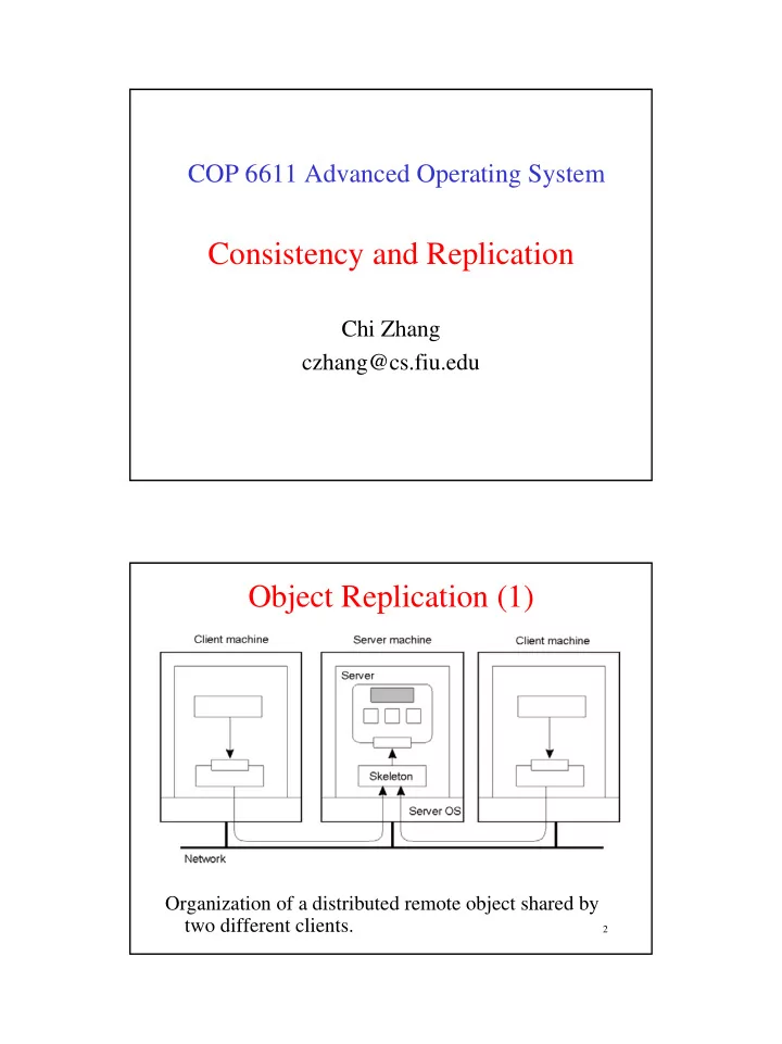 consistency and replication