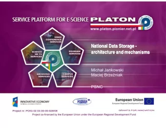 National Data Storage  National Data Storage -  g  -  architecture and mechanisms  architecture and