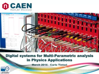 in  in Phys  Physics  ics Applica  pplicati  tions  ons  March 2016 - Carlo Tintori  ISO 9001:2008