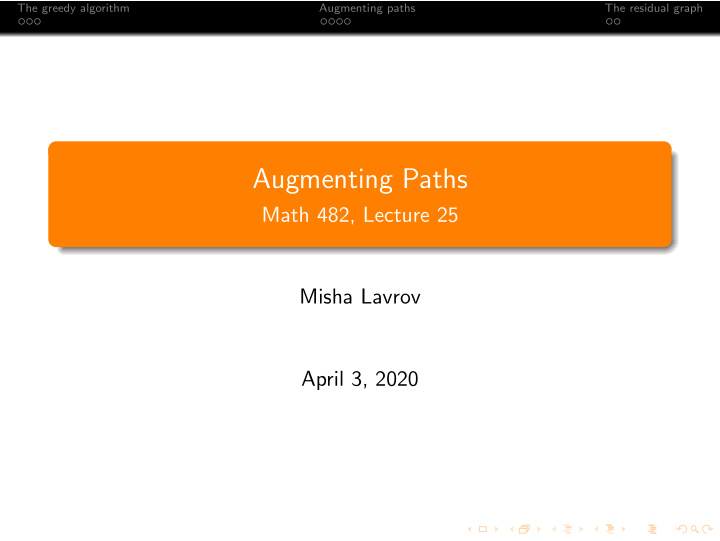 augmenting paths