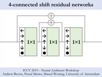 4-connected shift residual networks ICCV 2019  Neural Architects Workshop  Andrew Brown, Pascal