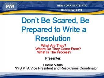 Convention 2019  Dont Be Scared, Be  Dont Be Scared, Be  Prepared to Write a  Prepared to