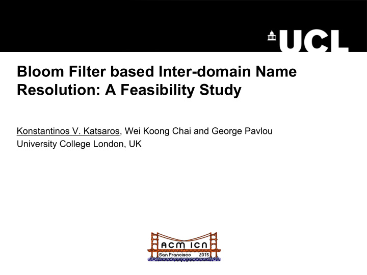 bloom filter based inter domain name resolution a