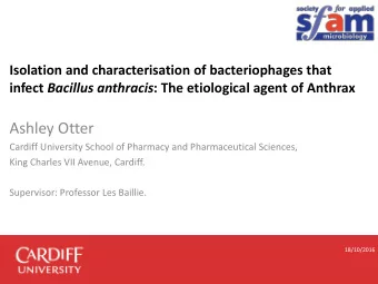 Ashley Otter  Cardiff University School of Pharmacy and Pharmaceutical Sciences,  King Charles VII