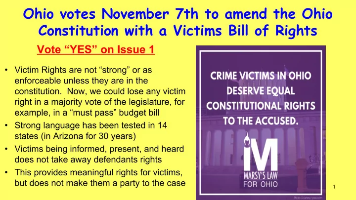 ohio votes november 7th to amend the ohio constitution