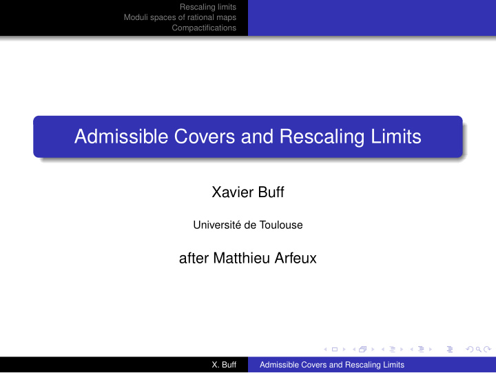admissible covers and rescaling limits