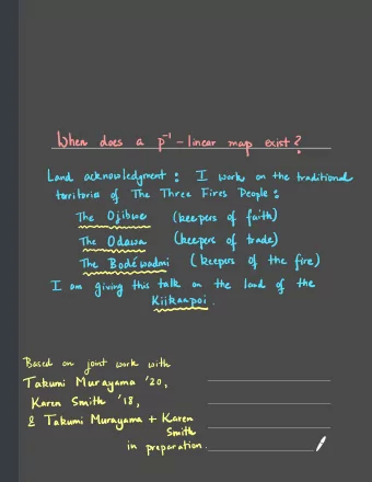acknowledgment : I  Land on the traditional  work People 8  Fires  territories  of  Three  The of