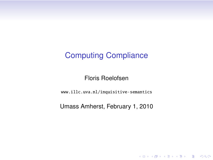 computing compliance