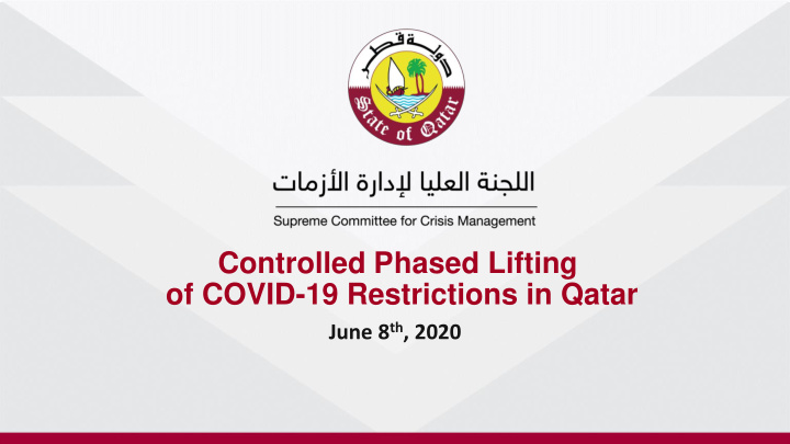 controlled phased lifting of covid 19 restrictions in