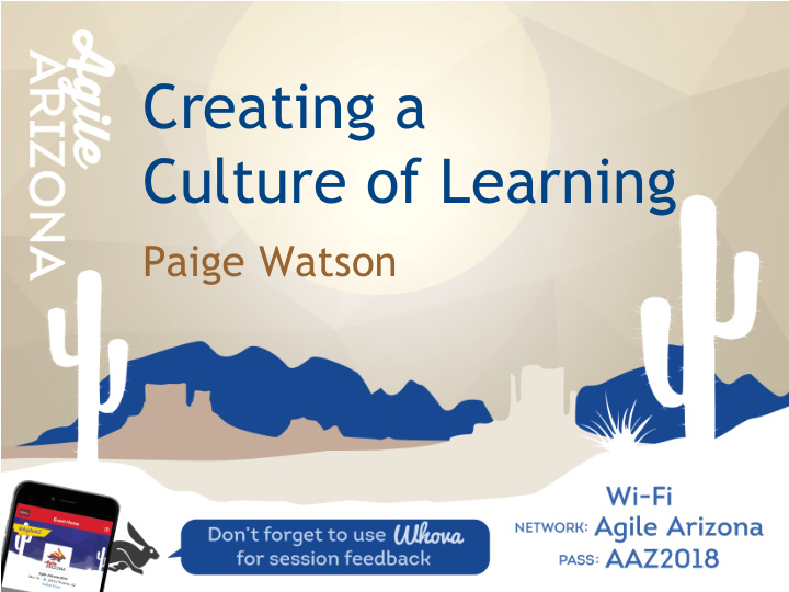 creating a culture of learning