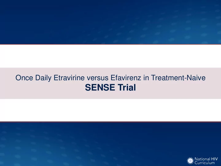 sense trial