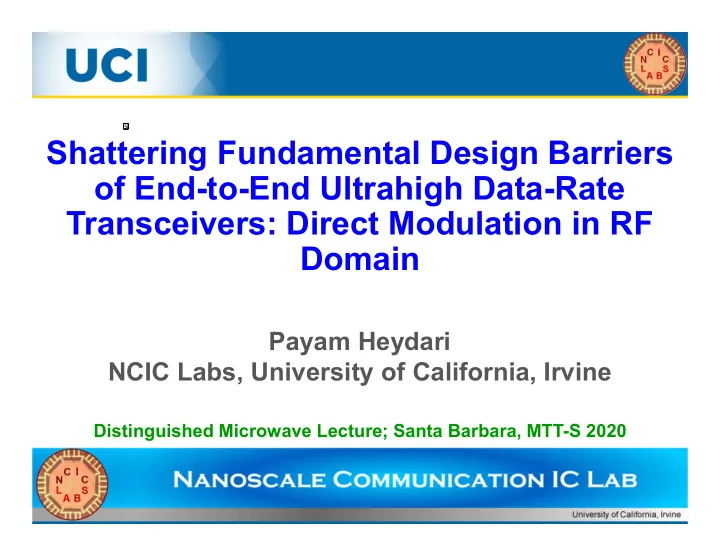 shattering fundamental design barriers of end to end