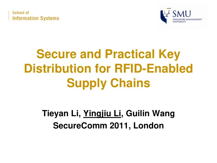 distribution for rfid enabled