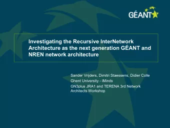 1  Challenges faced by network engineers  Explosion in the complexity of the  overall system