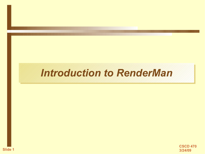 introduction to renderman