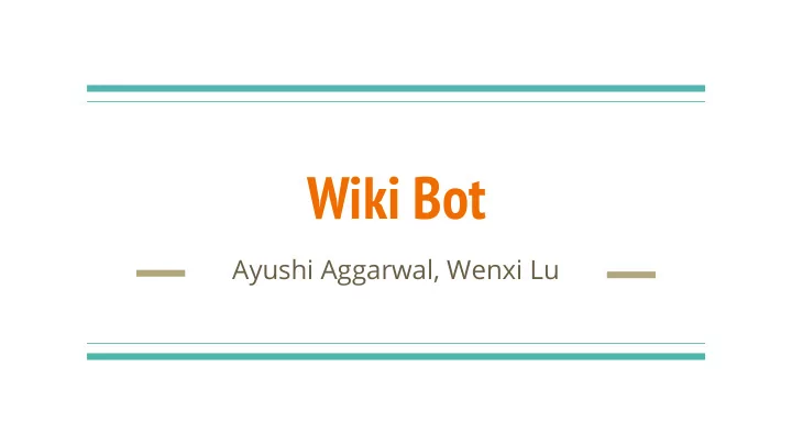 wiki bot