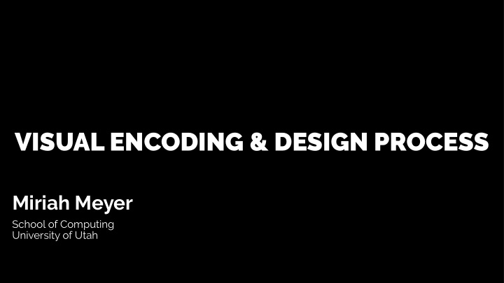 visual encoding design process