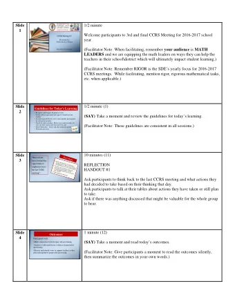 Slide  10 minutes (11)  What actions  3  have you had the  opportunity to  REFLECTION  implement
