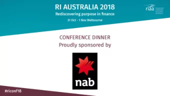 Ninth Annual Research Awards  With thanks to our sponsors for their generous support  Ninth Annual