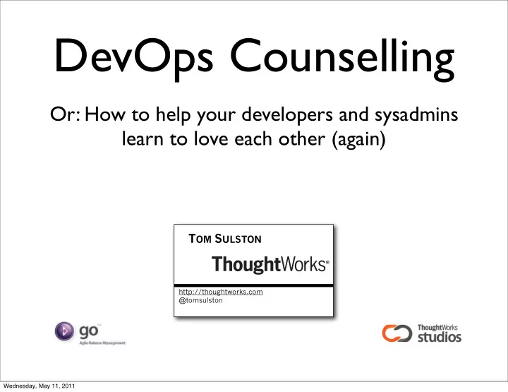 devops counselling