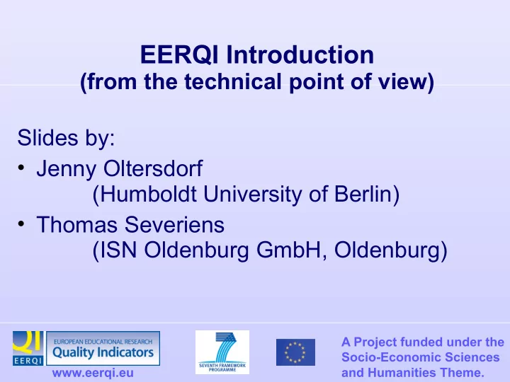eerqi introduction