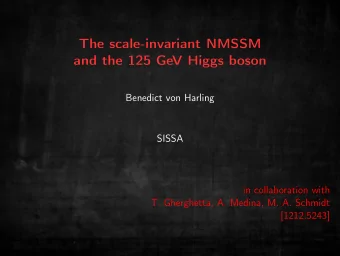 The scale-invariant NMSSM  and the 125 GeV Higgs boson  Benedict von Harling  SISSA  in
