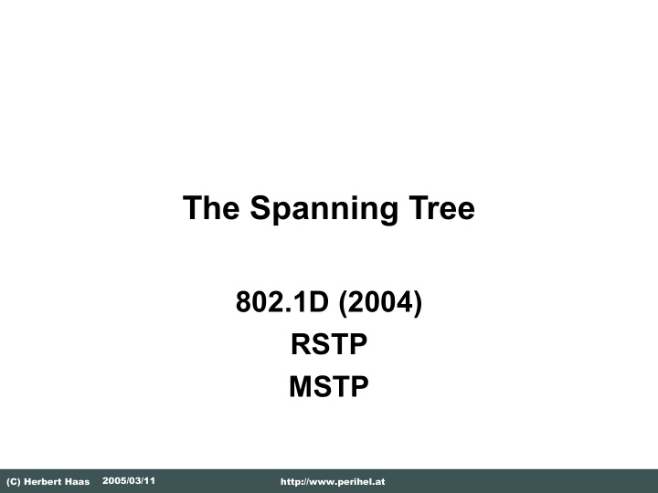 the spanning tree