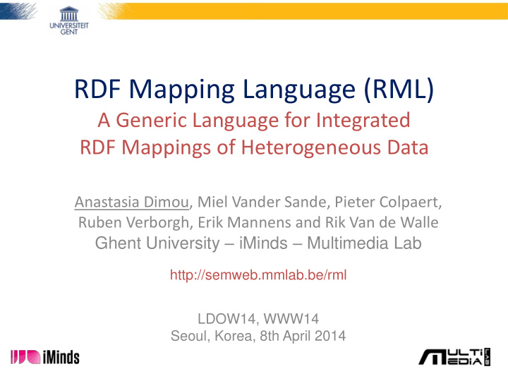 rdf mapping language rml