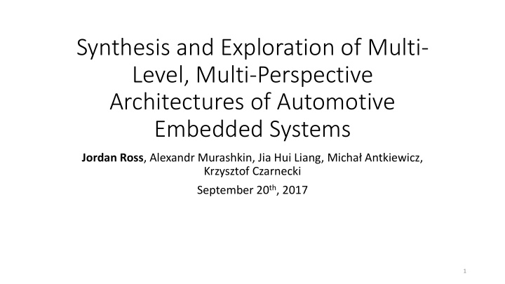 synthesis and exploration of multi