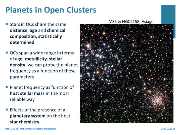 planets in open clusters
