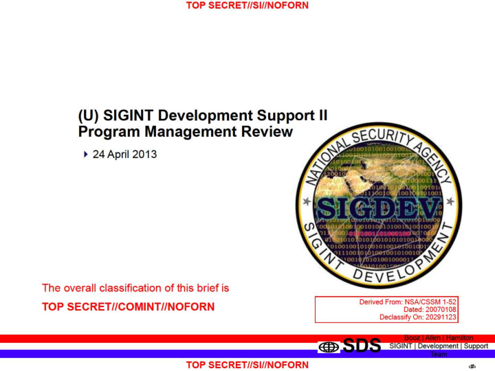 24 april 2013 the overall classification of this brief is