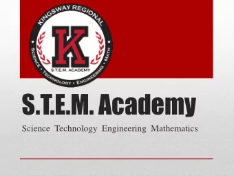 S.T.E.M. Academy  Science  Technology  Engineering  Mathematics  STEM stands for  Science,