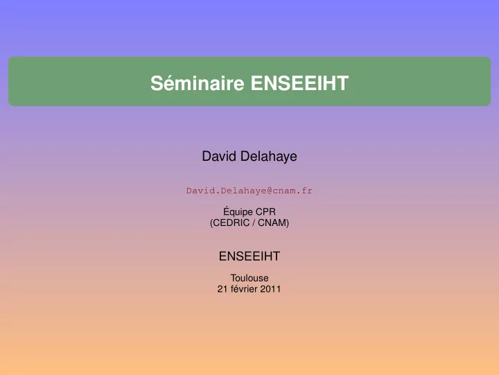 s minaire enseeiht