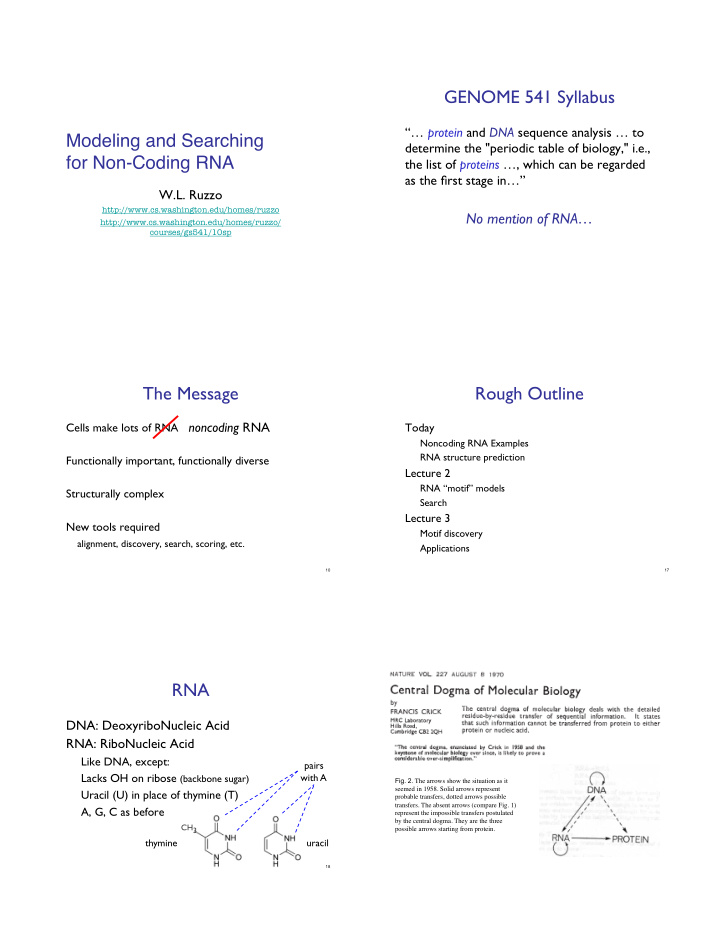 genome 541 syllabus