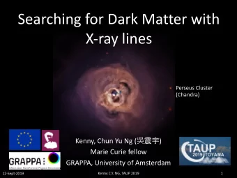 Searching for Dark Matter with  X-ray lines  Perseus Cluster  (Chandra) Kenny, Chun Yu Ng (