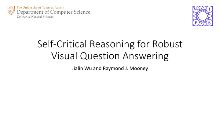 self critical reasoning for robust visual question
