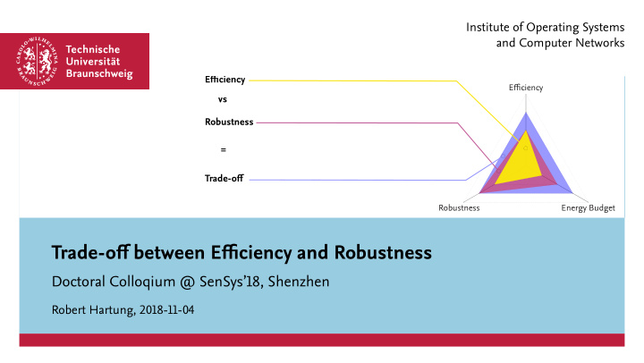 trade off between efficiency and robustness