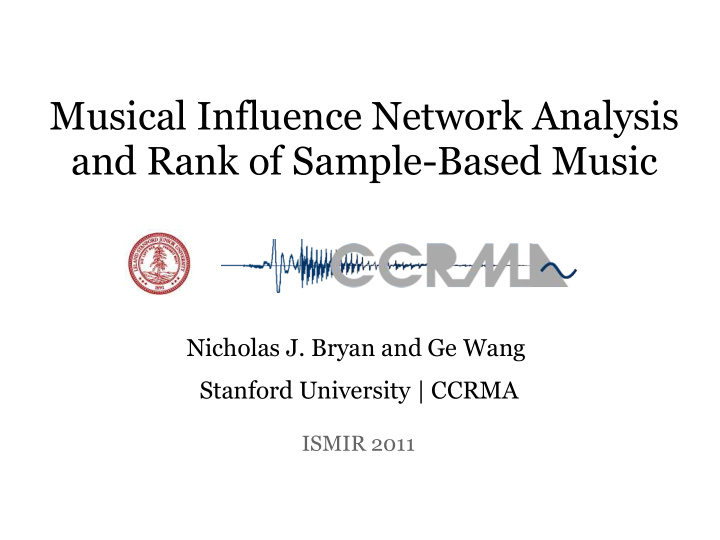 musical influence network analysis