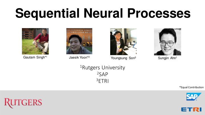 sequential neural processes