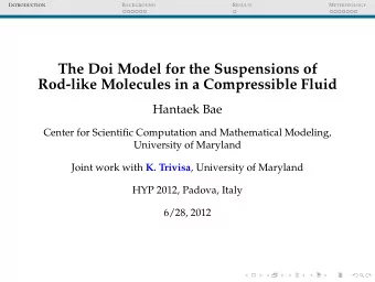 The Doi Model for the Suspensions of  Rod-like Molecules in a Compressible Fluid  Hantaek Bae
