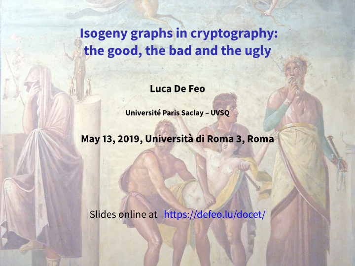 isogeny graphs in cryptography the good the bad and the