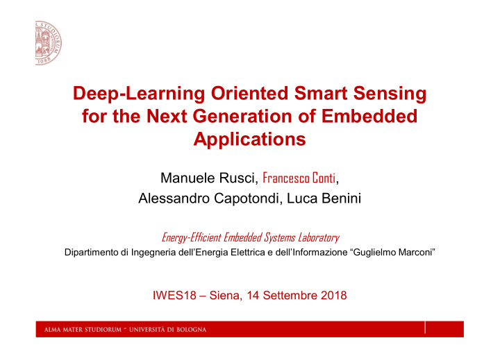 deep learning oriented smart sensing for the next