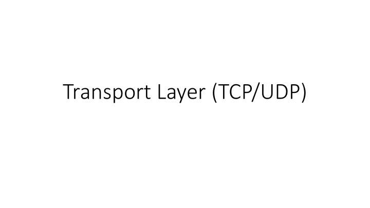 transport layer tcp udp where we are in the course