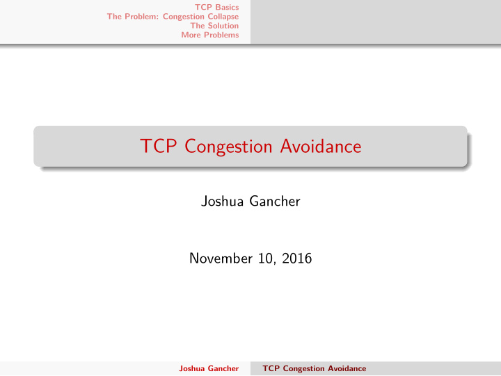 tcp congestion avoidance